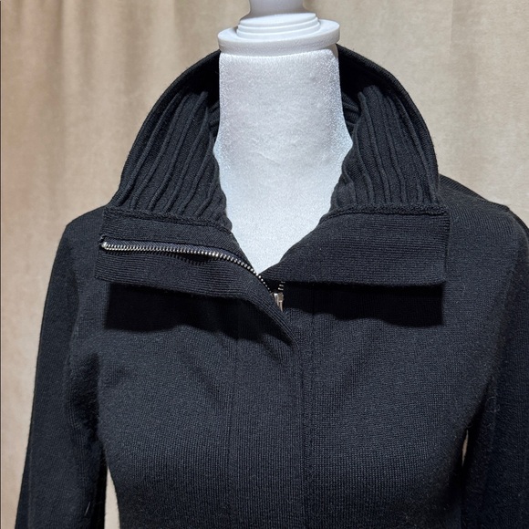Cache Black Ribbed Collar Cardigan - Picture 3 of 8